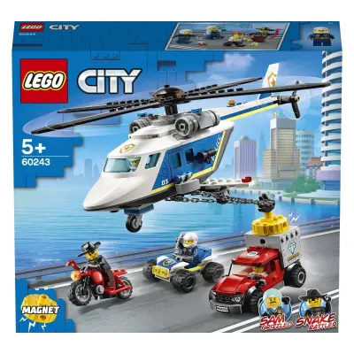 LEGO City 60243 Pregon s policijskim helikopterjem