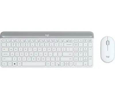 LOGITECH MK470, brezžični komplet tipkovnice in miške, bela