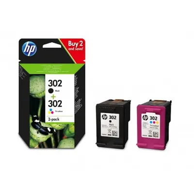 HP 302 (X4D37AE) 2-pack črna in barvna kartuša