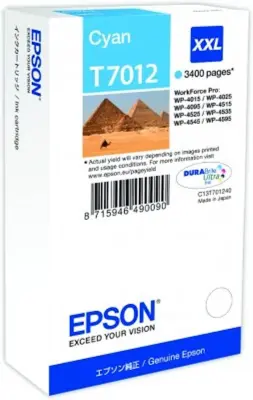 EPSON C13T70124010 CYAN XXL ZA WP-4015DN ZA 3400 STRANI črnilo