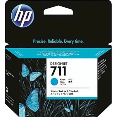 HP 711 (CZ134A) cyan komplet treh kartuš