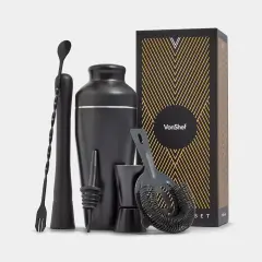 VONSHEF Parisian (mat črn) 6-delni set za koktajle