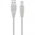 GOOBAY USB 2.0 male (Type A) / USB 2.0 male (Type B) 1,8m sivi kabel