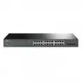 TP-LINK JetStream TL-SG24 28P 28-Port 24x10/100/1000 4x Gigabit SFP slots Smart Switch with 24-Port PoE+ mrežno stikalo