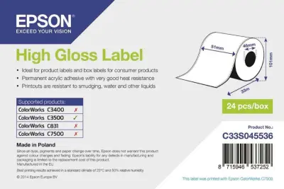 Tiskane nalepke Epson High Gloss Label
