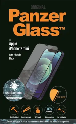 PANZERGLASS Iphone 12 Mini CF zaščitno kaljeno steklo, črno