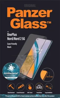 PANZERGLASS Oneplus Nord Case Friendly zaščitno kaljeno steklo, črno