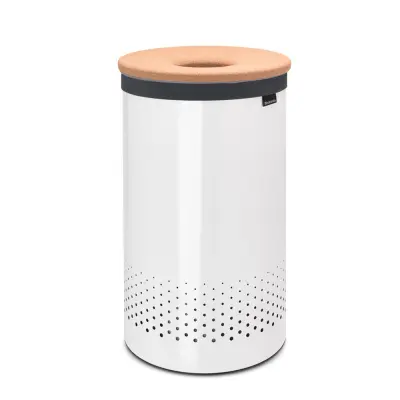 BRABANTIA 60L okrogel koš za perilo - bel