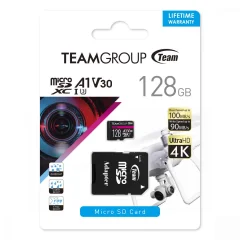 TEAM GROUP V30 128GB MICRO SDXC UHS-I U3 100MB/s spominska kartica