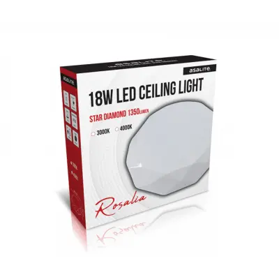 ASALITE 18W STAR, 3000K, 1350lm diamant stropna LED luč