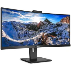 Monitor Philips 86,4 cm (34,0") 346P1CRH 3440x1440 Curved 100Hz VA 4ms HDMI DisplayPort USB-C 90W 4xUSB3.2 HAS Kamera Zvočniki  2H KVM RJ45 HDR400