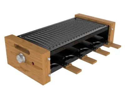 CECOTEC Raclette Cheese&Grill 8200 Wood Black električni namizni žar