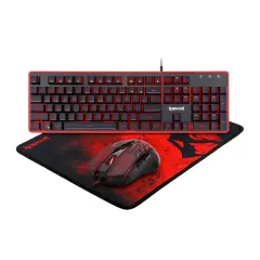 REDRAGON Combo S107 3v1 komplet: tipkovnica, miška in podloga za miško