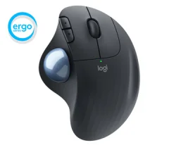 LOGITECH ERGO M575, ergonomska brezžična miška, grafitna