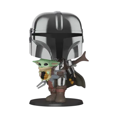 FUNKO POP STAR WARS: Mandalorian - 10" Mandalorian W/ Child figura