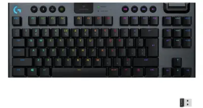 LOGITECH G915 TKL Lightspeed, brezžična mehanska gaming tipkovnica, grafitna