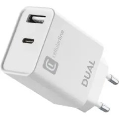 Hišni polnilec USB+USB C 20W CELLULAR LINE
