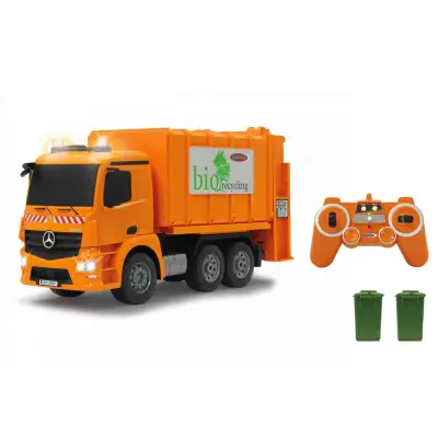 JAMARA Garbage Truck Mercedes-Benz Antos 1:20 oranžen daljinsko vodeni avto