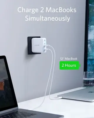 Anker PowerPort III 2-Port 60W polnilec z nastavki EU, US in UK