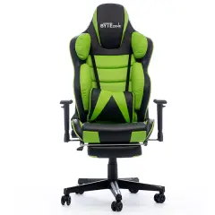 BYTEZONE  HULK, MASAŽNA BLAZINA (ČRNA/ZELENA) gaming stol