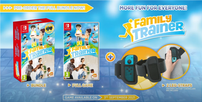 Family trainer LEG STRAP bundle nintendo switch