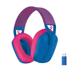LOGITECH G435 LightSpeed, brezžične gaming slušalke, modre