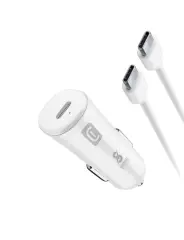 USB-C avto polnilec+USB-C kabel,25W bel
