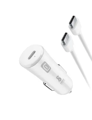 USB-C avto polnilec+USB-C kabel,25W bel