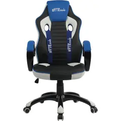 BYTEZONE RACER PRO (ČRNA/SIVA/MODRA) gaming stol