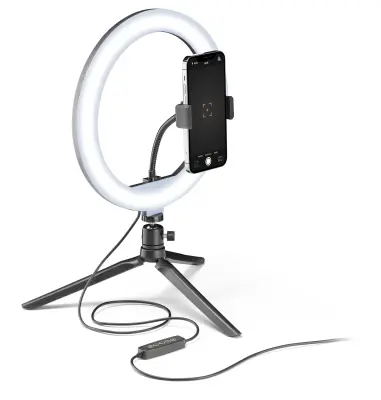 CELLULARLINE Selfie ring multicolor stojalo z LED obročem