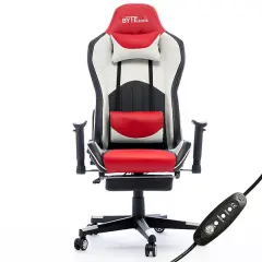 Gaming stol Bytezone DOLCE, masažna blazina (črno-rdeč)