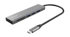 TRUST Halyx USB-C razdelilec s čitalcem kartic