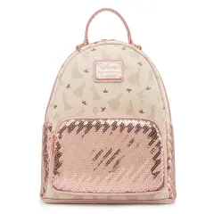 LOUNGEFLY DISNEY ULTIMATE PRINCESS AOP SEQUIN MINI nahrbtnik