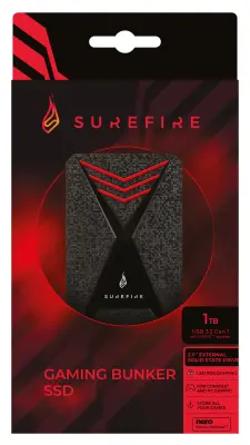 SUREFIRE GAMING BUNKER 1TB USB 3.2 2,5'' zunanji ssd disk