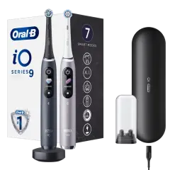 ORAL B iO9 DUO električna zobna ščetka, črno-roza