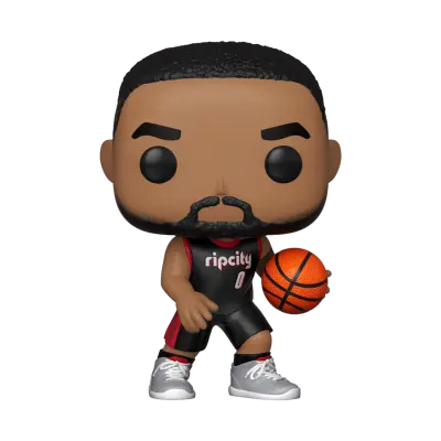 FUNKO POP NBA: BLAZERS- DAMIAN LILLARD WHITE JERSEY figura