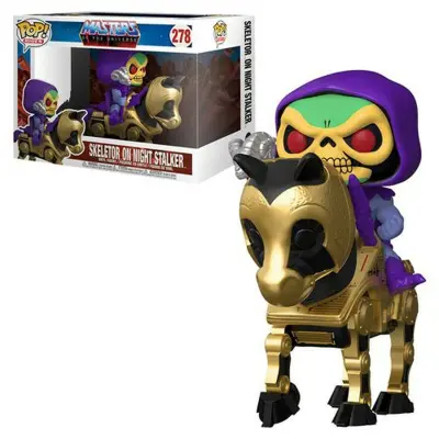 FUNKO POP RIDES: MOTU- SKELETOR W/ NIGHT STALKER figura