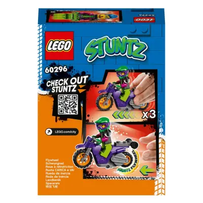 LEGO kocke kaskaderski motor za vožnjo po zadnjem kolesu City Stunt 60296