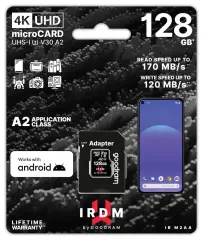 GOODRAM IRIDIUM microSD/ad, 128GB, 170MB/s