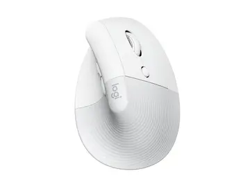 LOGITECH Lift, ergonomska brezžična miška, bela