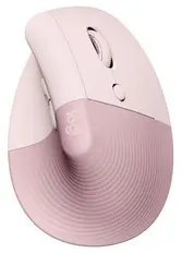 LOGITECH Lift, ergonomska brezžična miška, roza