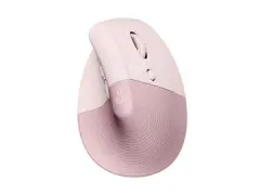 LOGITECH Lift, ergonomska brezžična miška, roza