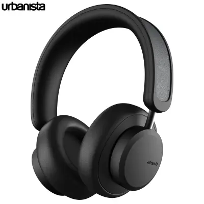 Brezžične SOLARNE slušalke URBANISTA LOS ANGELES, Bluetooth, ANC, USB-C, črne (Midnight Black)