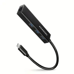 AXAGON Hub 3xUSB 3.2+Giga Lan 20 cm USB-C stikalo