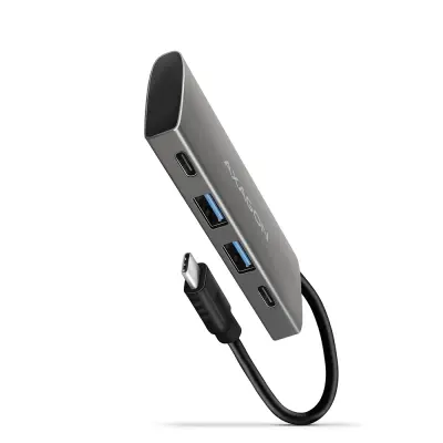 AXAGON Hub 2xUSB-A + 2xUSB-C 13 cm USB-C stikalo