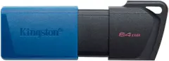 USB disk Kingston 64GB DT Exodia M, 3.2 Gen1, črno moder, drsni priključek
