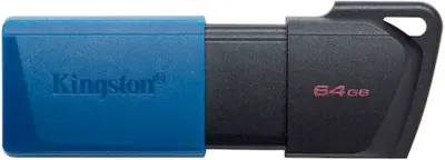 USB disk Kingston 64GB DT Exodia M, 3.2 Gen1, črno moder, drsni priključek