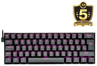 REDRAGON KUMARA K552RGB-1 RGB mehanska tipkovnica SLO/CRO LAYOUT