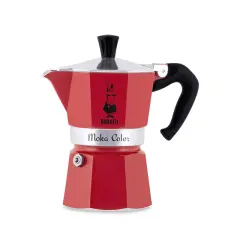 BIALETTI Moka Express kafetiera za 3 skodelice rdeča
