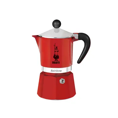 BIALETTI Rainbow kafetiera za 6 skodelic rdeča